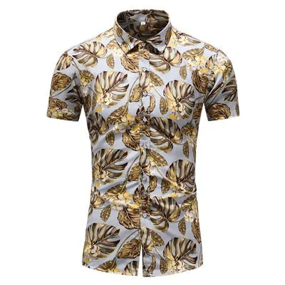 StylishEase™ - Men's Casual Floral Slim Fit Shirt