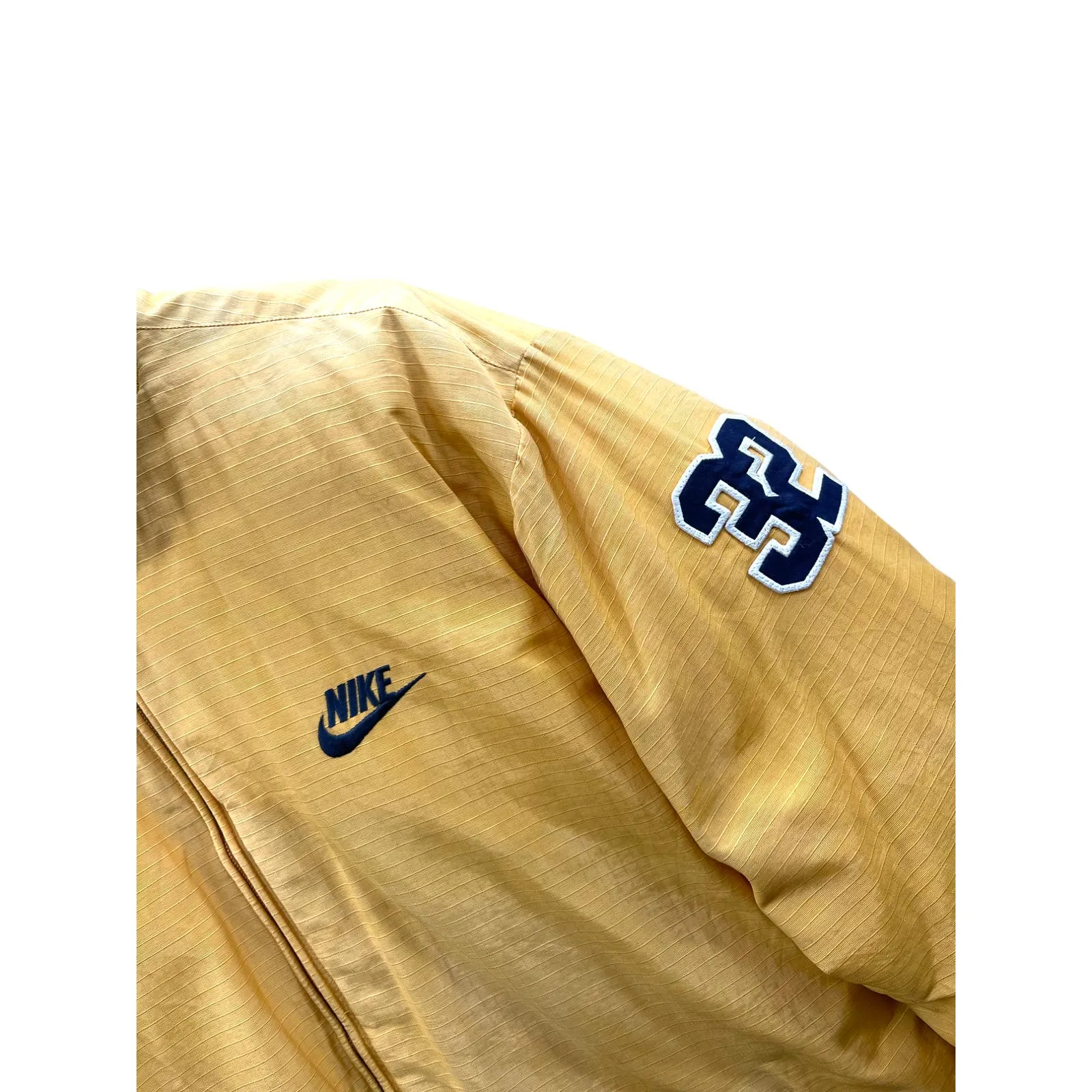Vintage 2000's Nike Athletics Yellow Insulated Sports Bomber Jacket