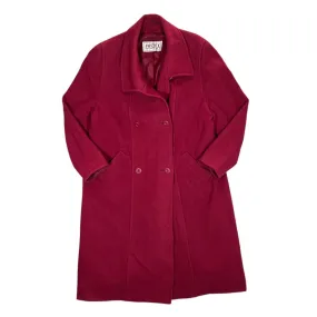 Vintage 90's EASTEX Made In England Heavy Wool Red Over Coat