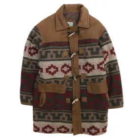 Vintage Aztec Wool Coat Jacket Size 36 Small Western