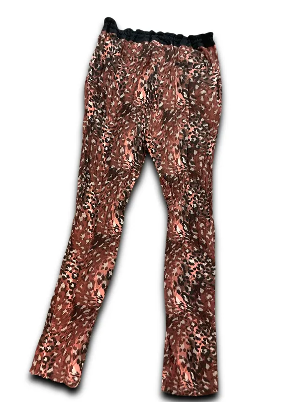 Vintage next animal print brown women trouser
