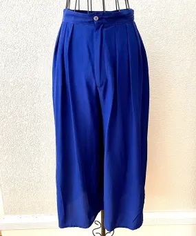 Vintage Silk Culottes - Blue