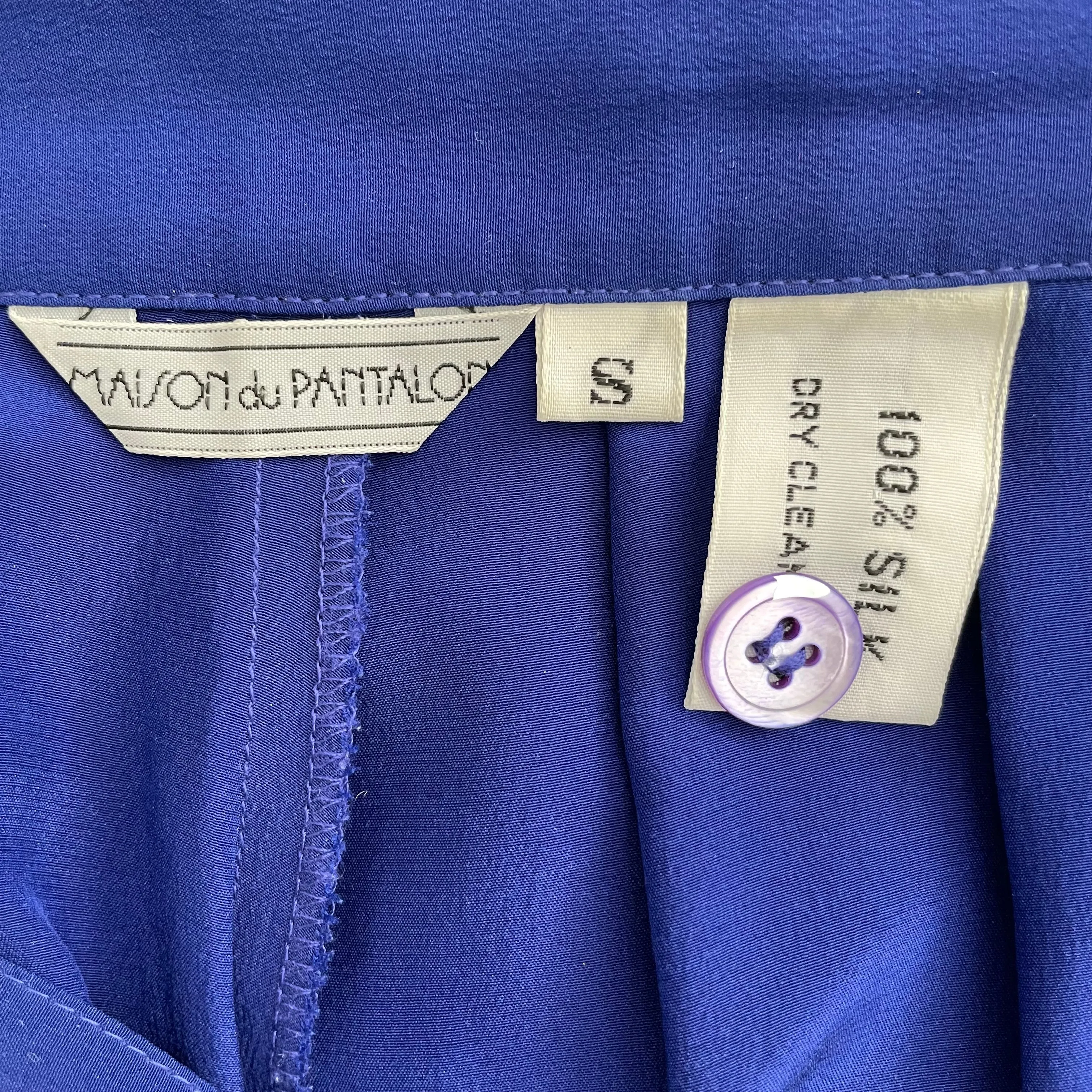 Vintage Silk Culottes - Blue