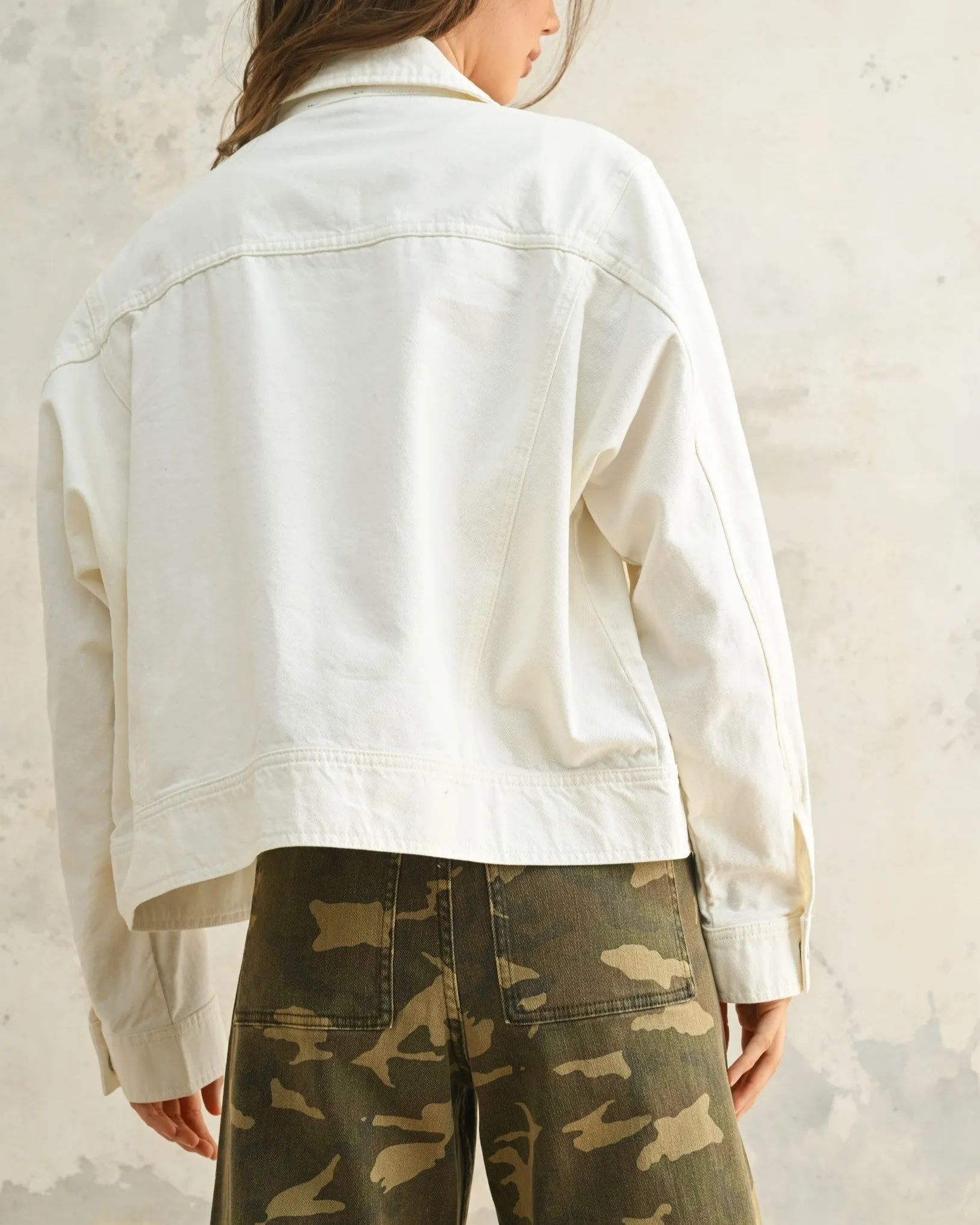 Washed Cotton Jacket - White