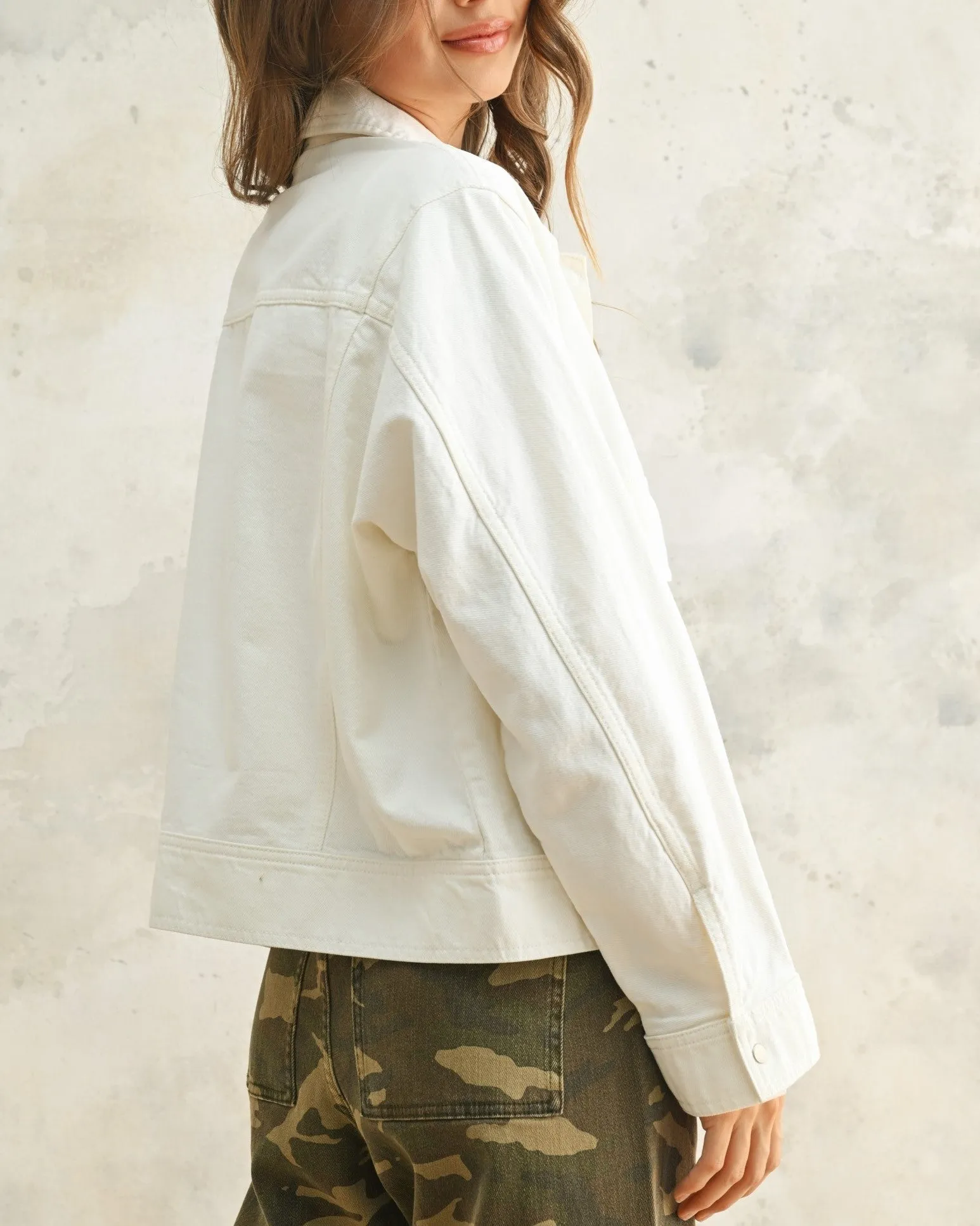 Washed Cotton Jacket - White