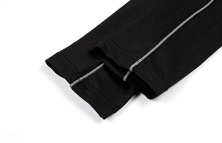 Women's Summer High-Waist Fitness Leggings With Reflective Straps