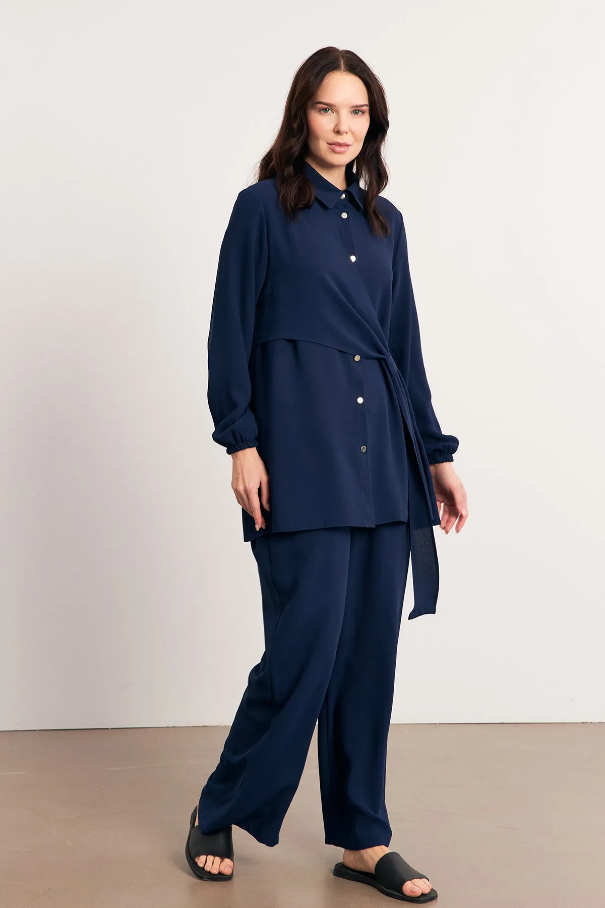 ZRF Women Perla Tunic Pants Set - Indigo - Rioverde