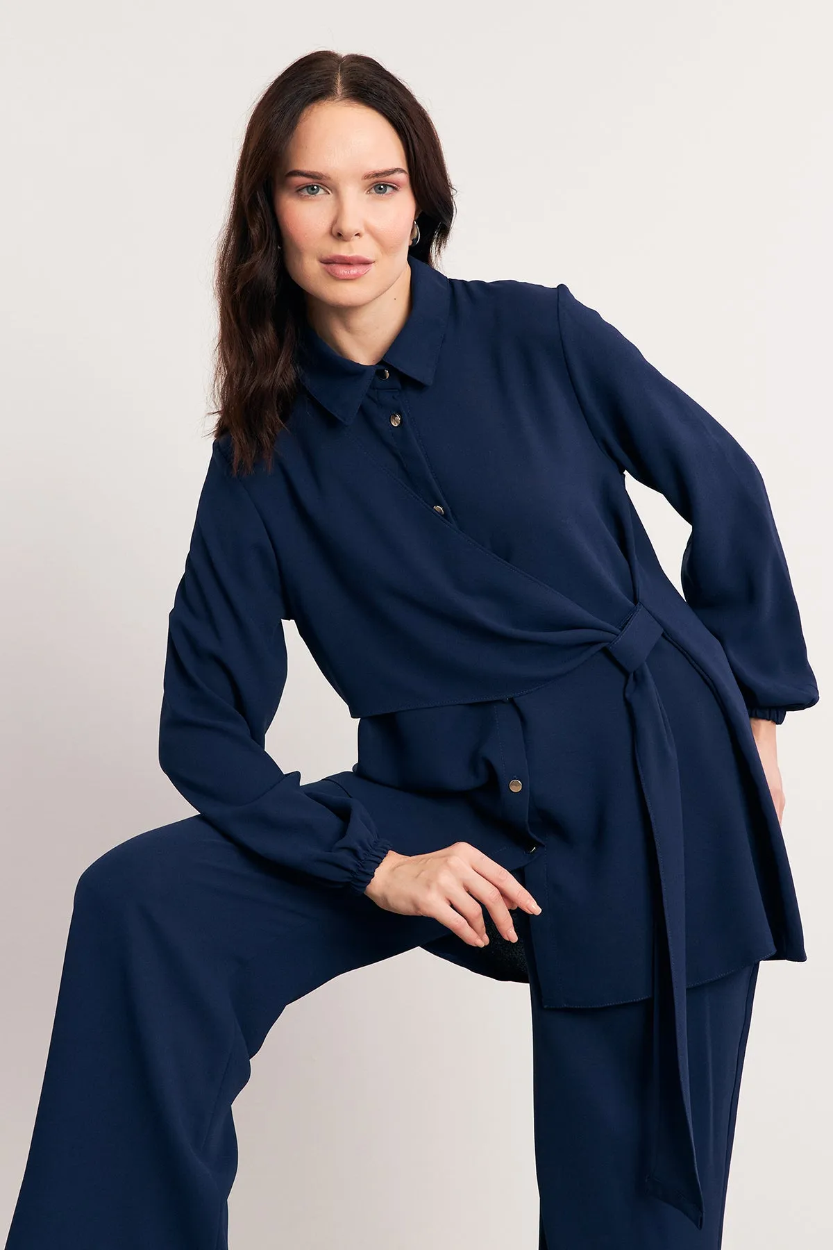 ZRF Women Perla Tunic Pants Set - Indigo - Rioverde