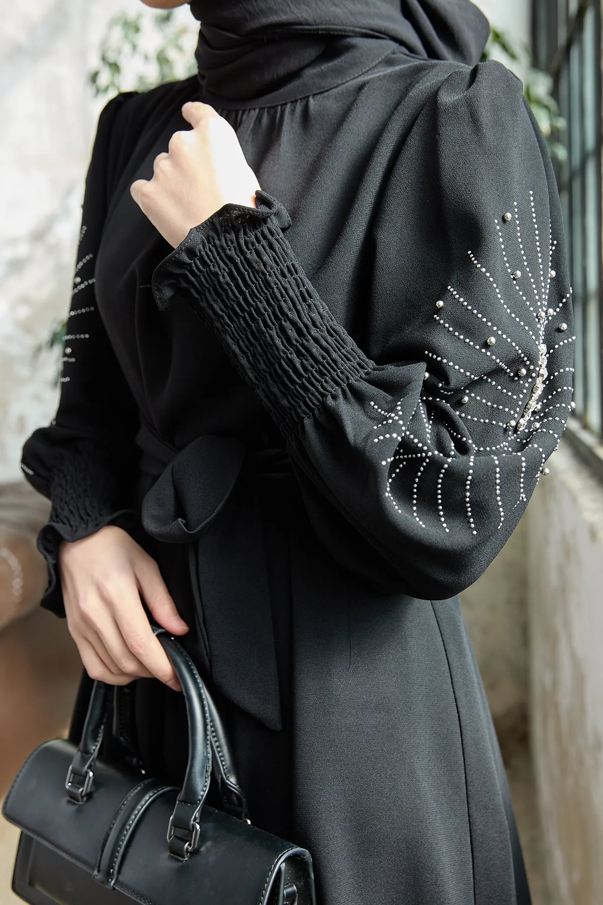 ZRF Women Stone-Embroidered Sleeve Set - Black - Evansville